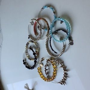 Alex and Ani bracelets. A set of 10